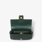 FENDI Baguette® Dark green leather bag - Image 5
